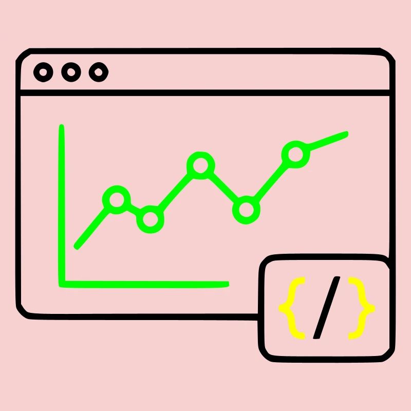 Web Analyse Chart Coding Browser Vektor