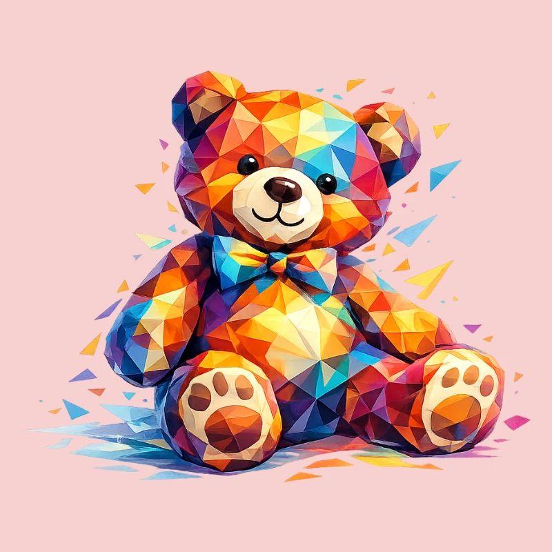 Ours géométrique coloré