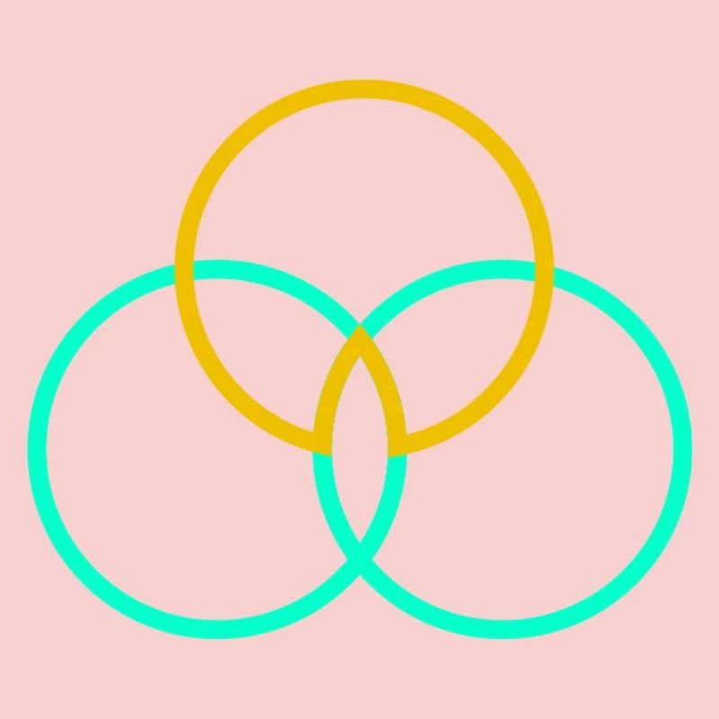 Abstract Tricolor Venn Circle