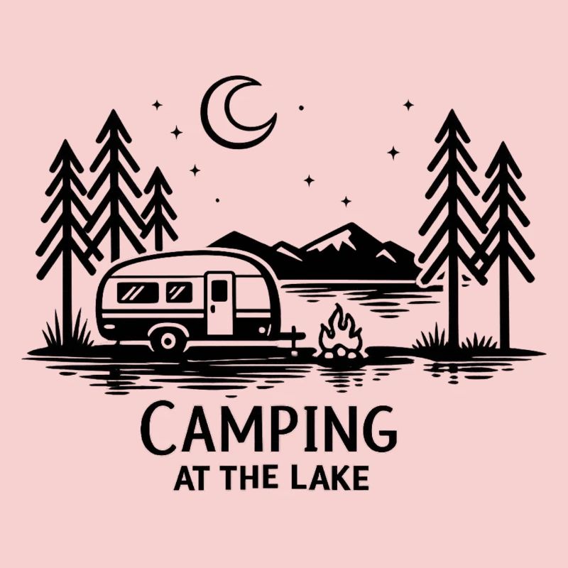 Nuit au clair de lune Campement dans la forêt