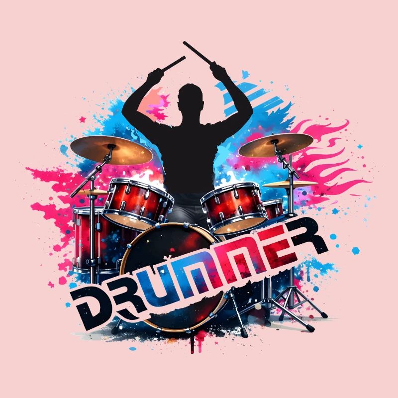 Drummer Power Splash Design