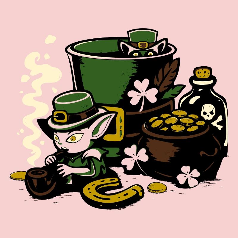 Leprechaun dans le pot d’or
