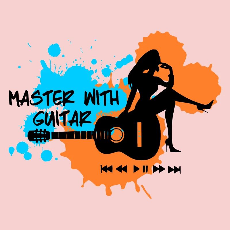 Master with guitar - Blau Orange
