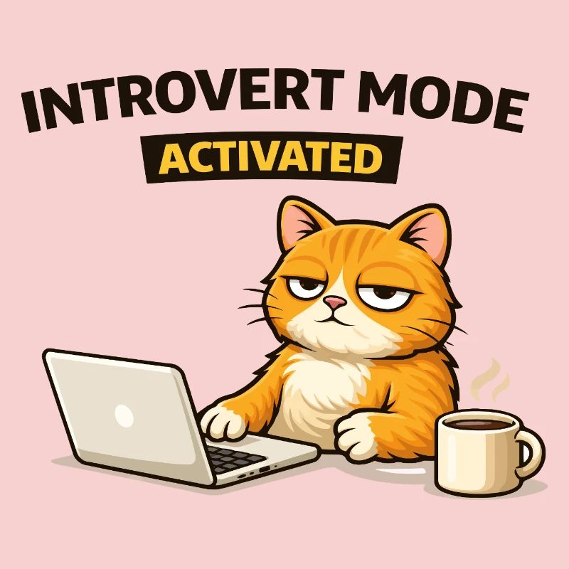 Introvert Mode Activated Cat