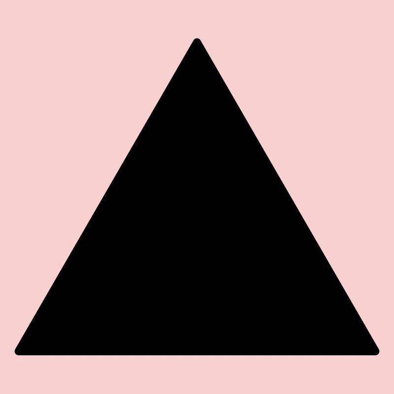 Triangle équilatéral de symbole noir