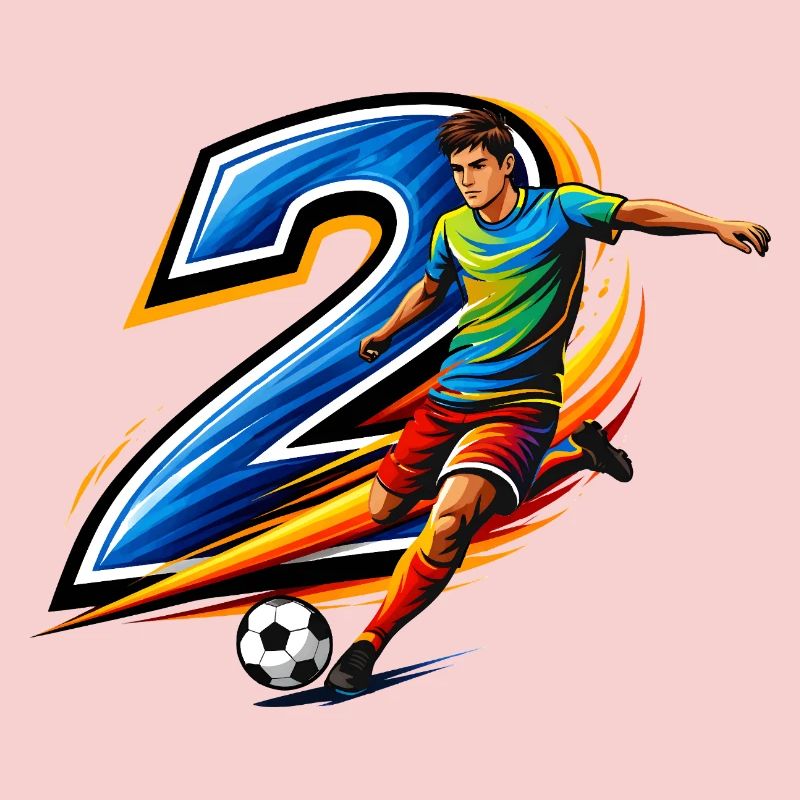 Conception d’action du joueur de maillot numéro 2