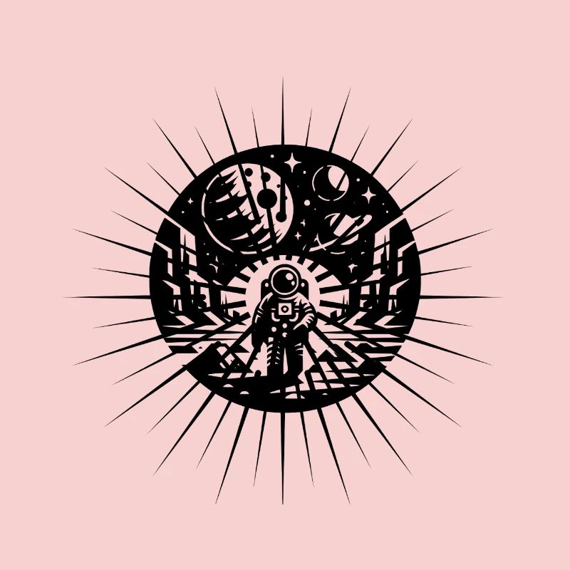 Astronaute Celestial Mandala Galaxy