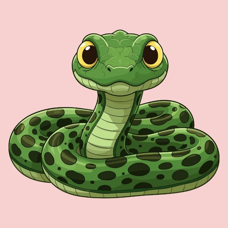Serpent de dessin animé mignon