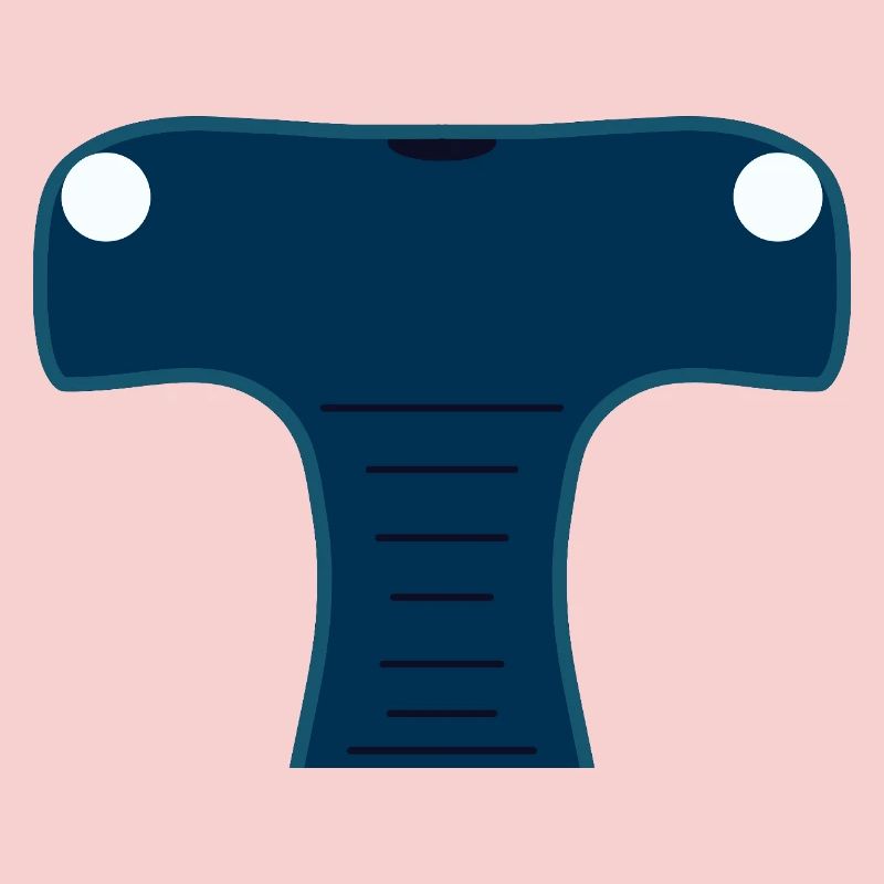 Mitternachtsblauer stilisierter Hammerhai-Kopf