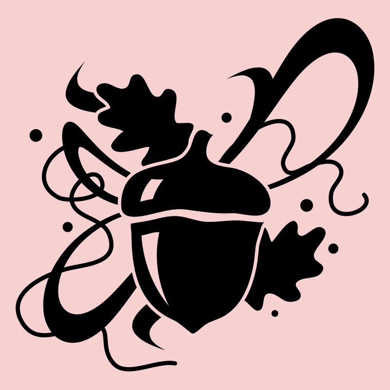 Eichel mit Eichenblätter