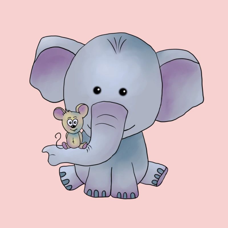 Elefant mit Maus