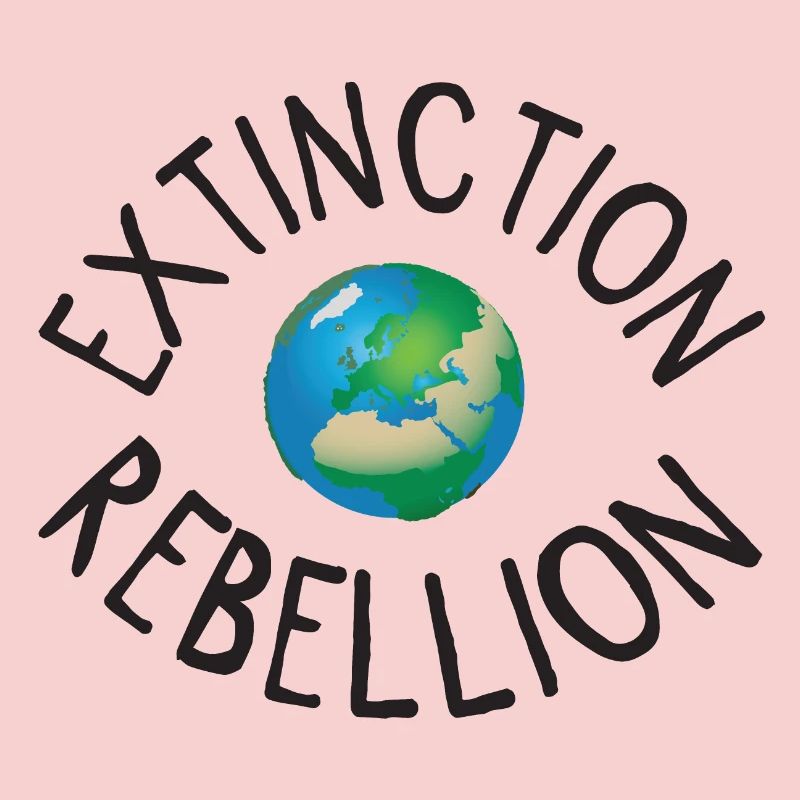 Extinction Rebellion Planet Erde schwarz