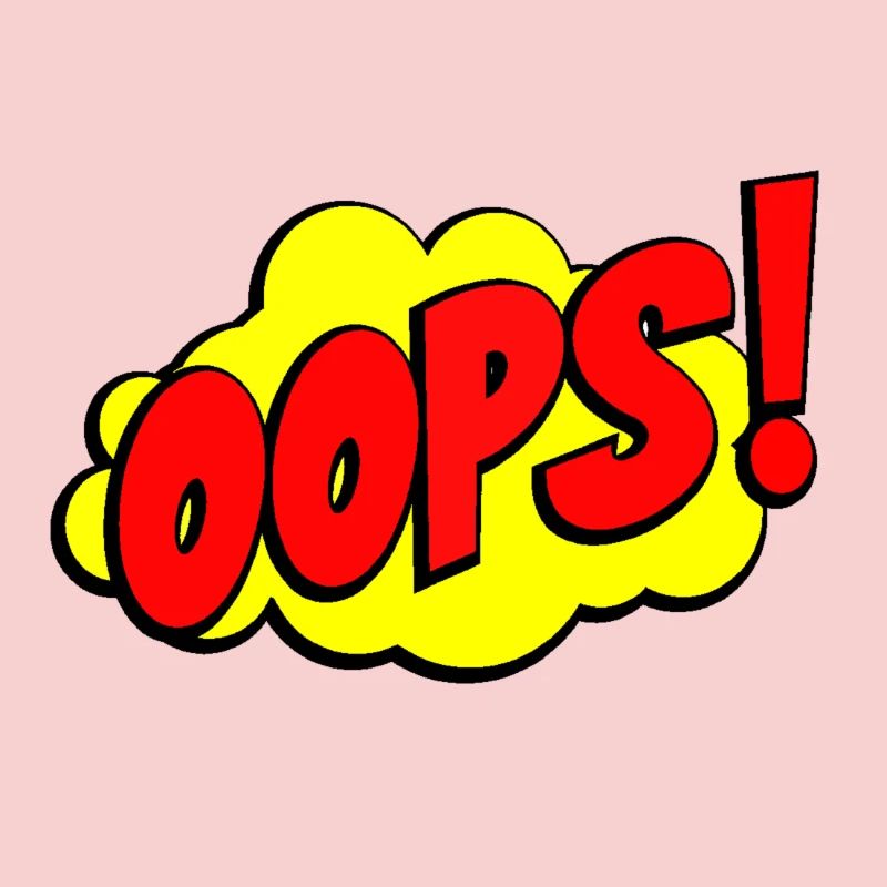 Dessin animé Oops Conception de bande dessinée