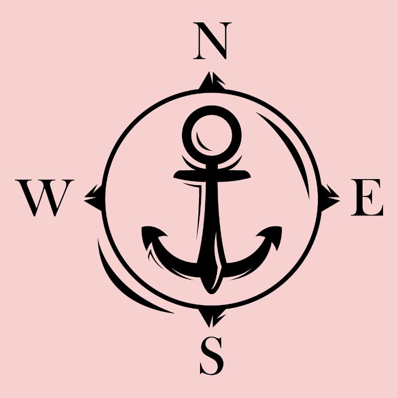 Compass Anchor North Symbol Logo Vector Graphic