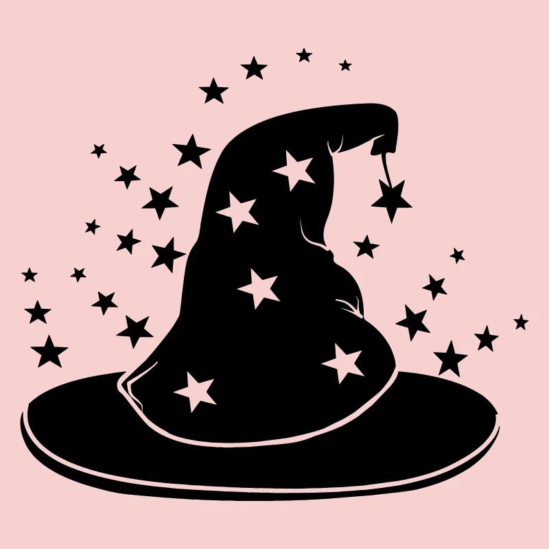 Magical wizard hat with stars
