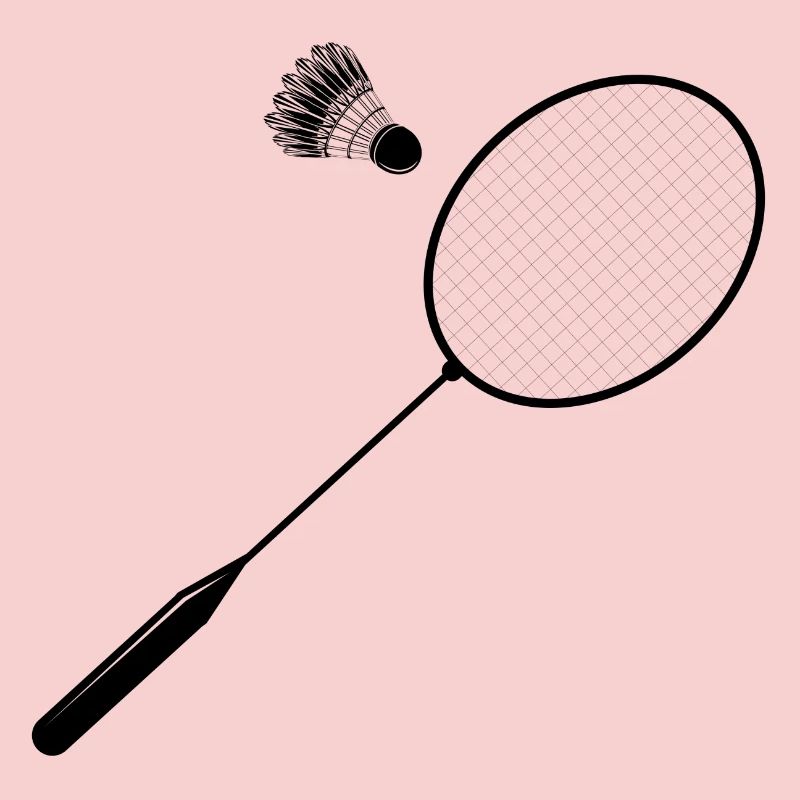 Badminton badminton with badminton racket