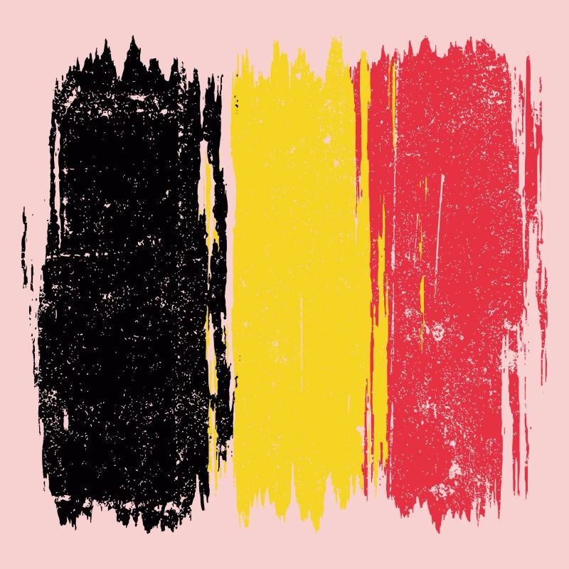 Drapeau belge Abstrait coups de pinceau