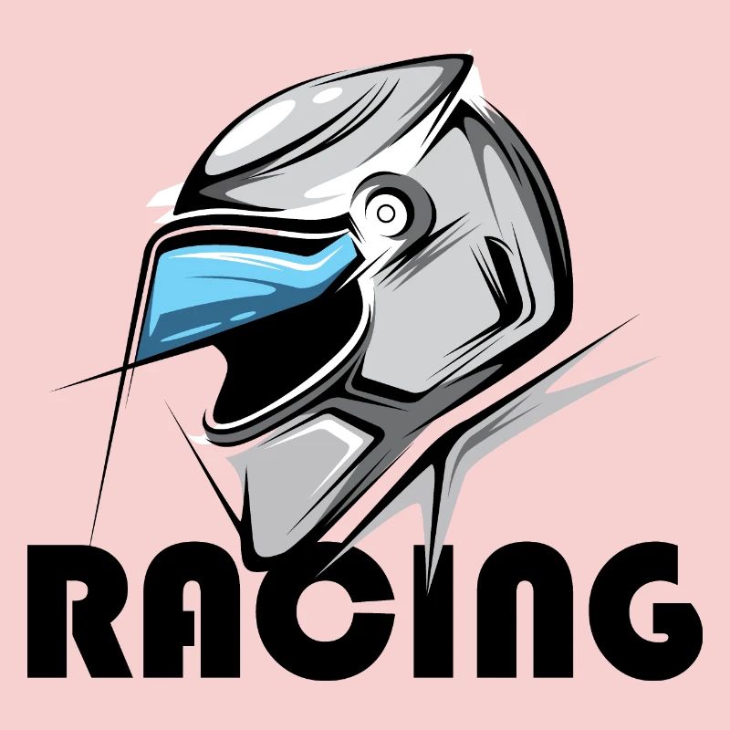 Icône de casque de course Illustration graphique de course