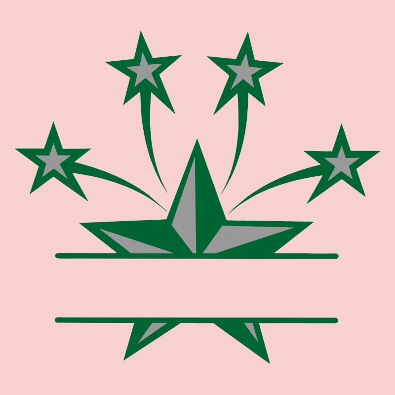Star green and grey with bar between them