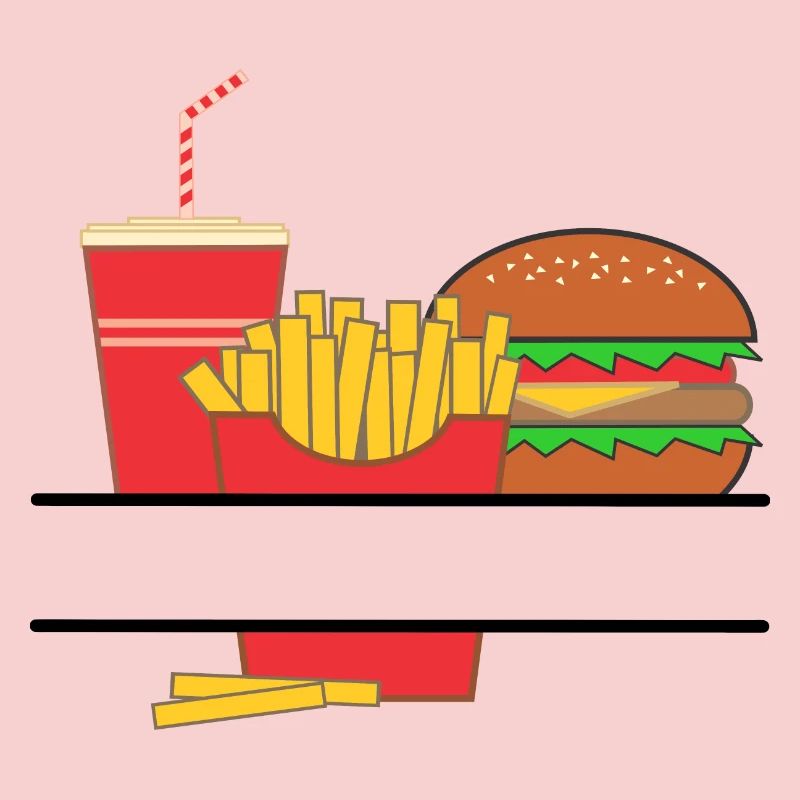 Pommesbuden-Logo oder Restaurant-Emblem