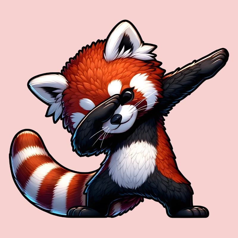 Red Panda Dab – Kawaii Dance Motif