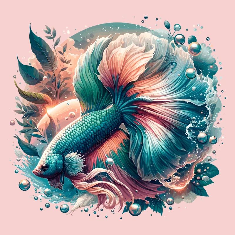 Betta splendens, poisson coloré