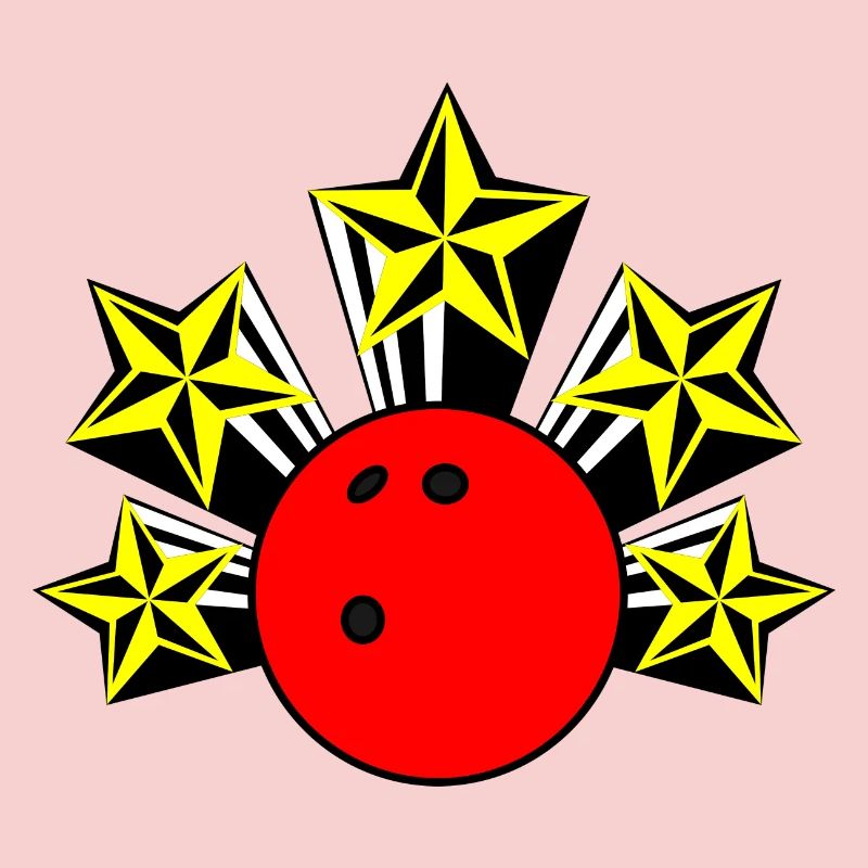 Boule de bowling avec des étoiles