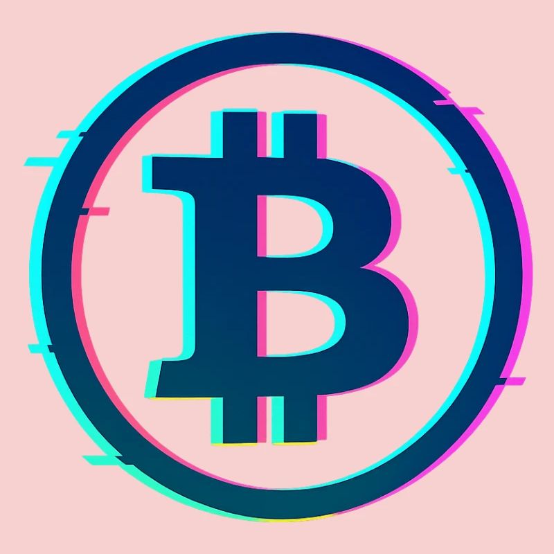Neon Bitcoin Logo – Futuristic Crypto Glow Design