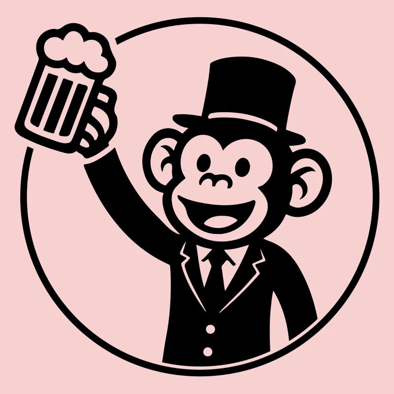 Affe Bräutigam Junggeselle Bier