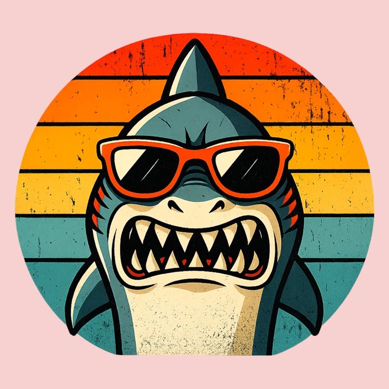 Cooler Hai mit Sonnenbrille