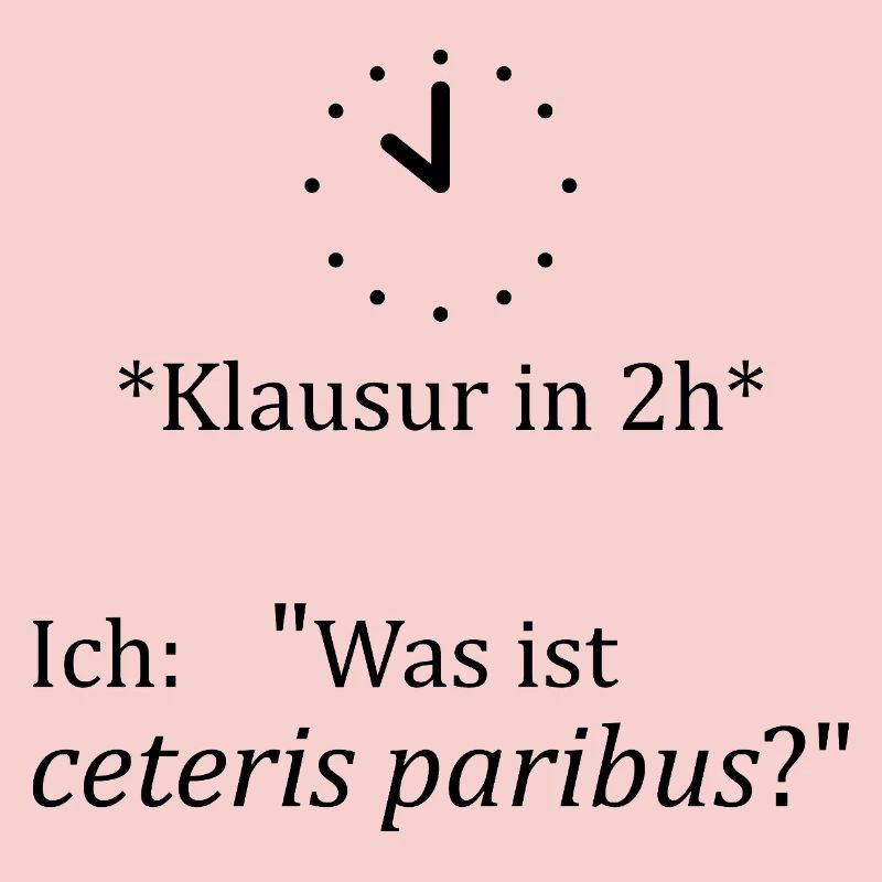 Unispruch "ceteris paribus" Geschenk, Studenten