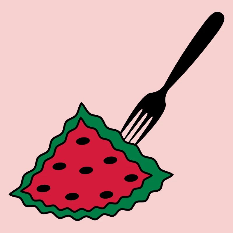 Melone mit Gabel