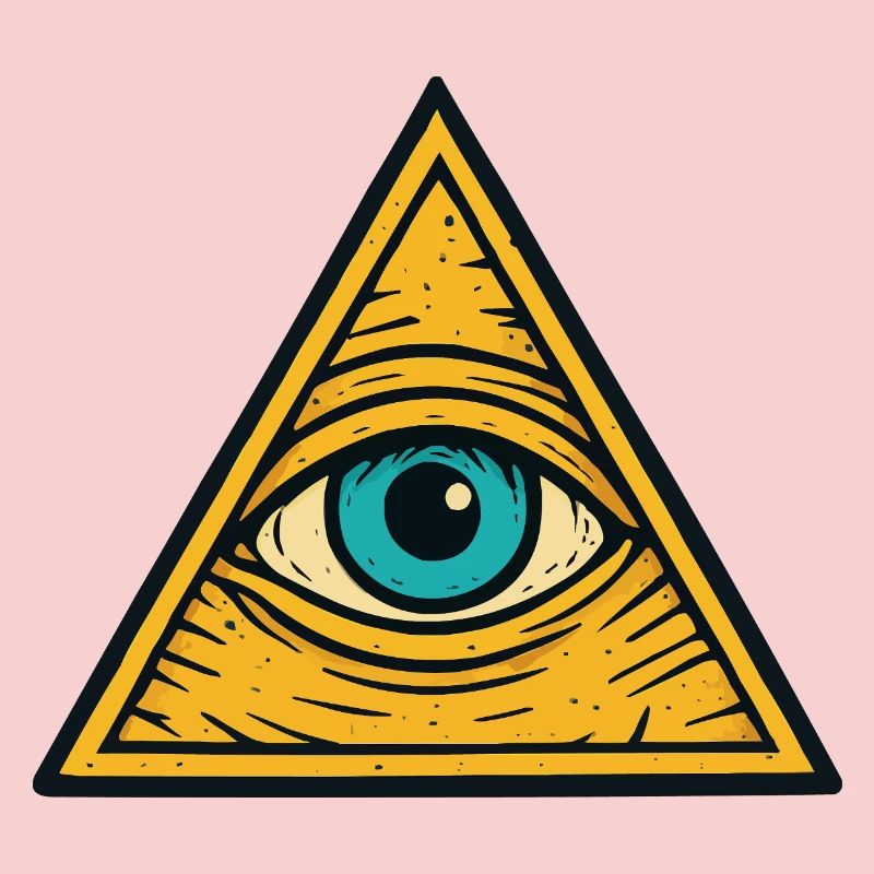 Eye in triangle illustration