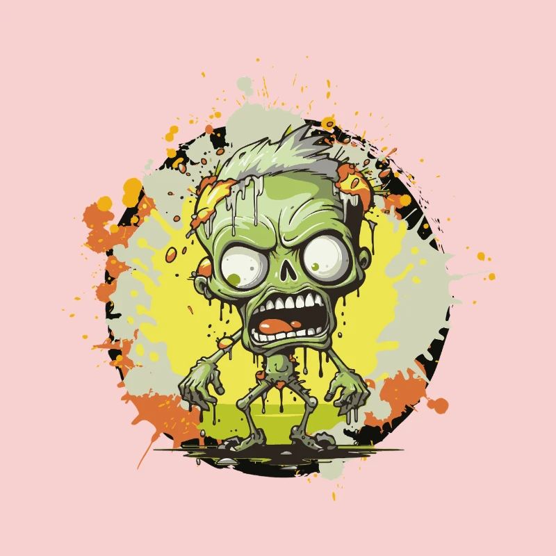 Zombie éclaboussures dessin animé