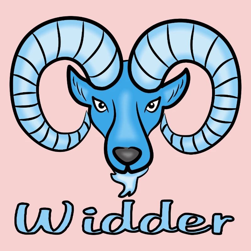 Sternzeichen Widder in Blau