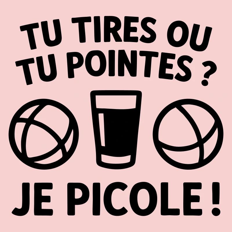 Du schießt oder du zeigst, ich trinke Humor-Petanque