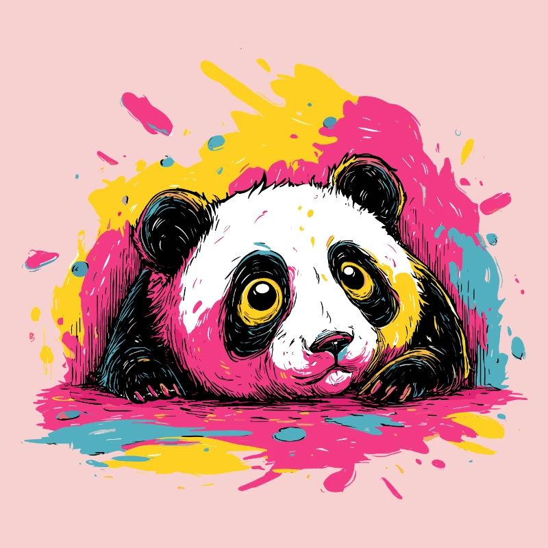 Panda Farbsplash