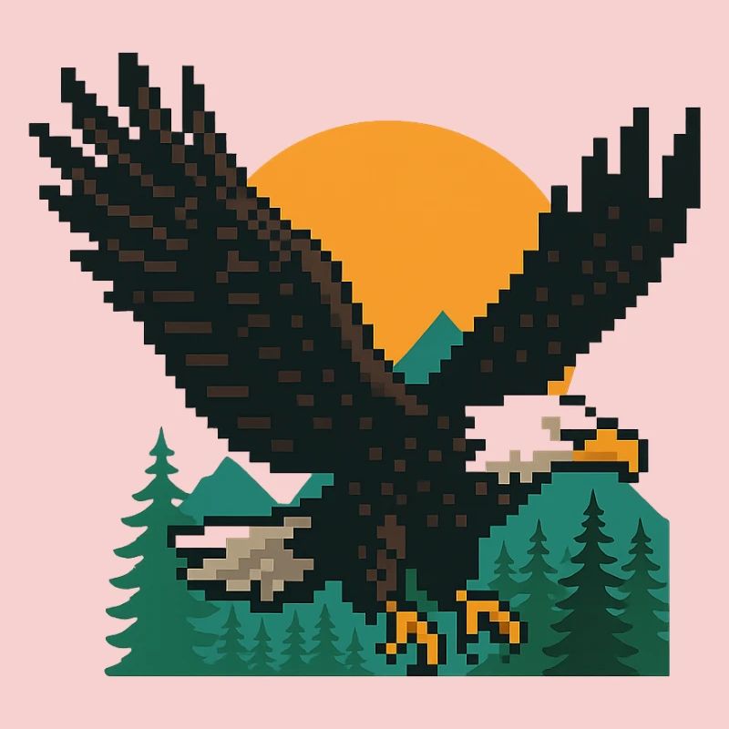 Eagle Pixel – Sunset in the mountains