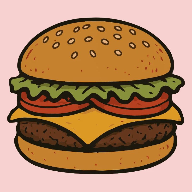 Comical hamburger
