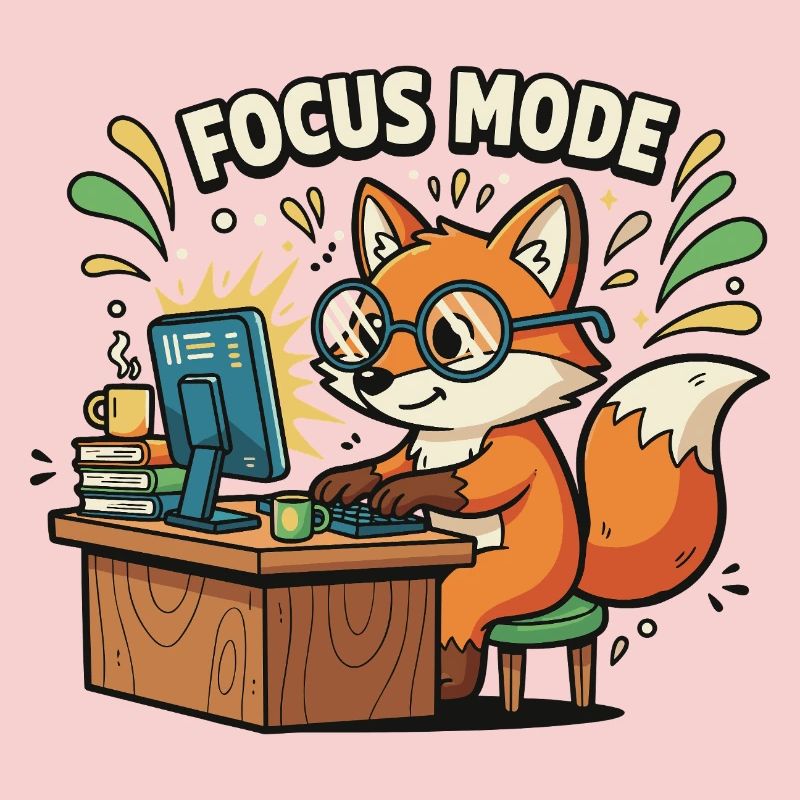 Fokusmodus Fuchs am Computer