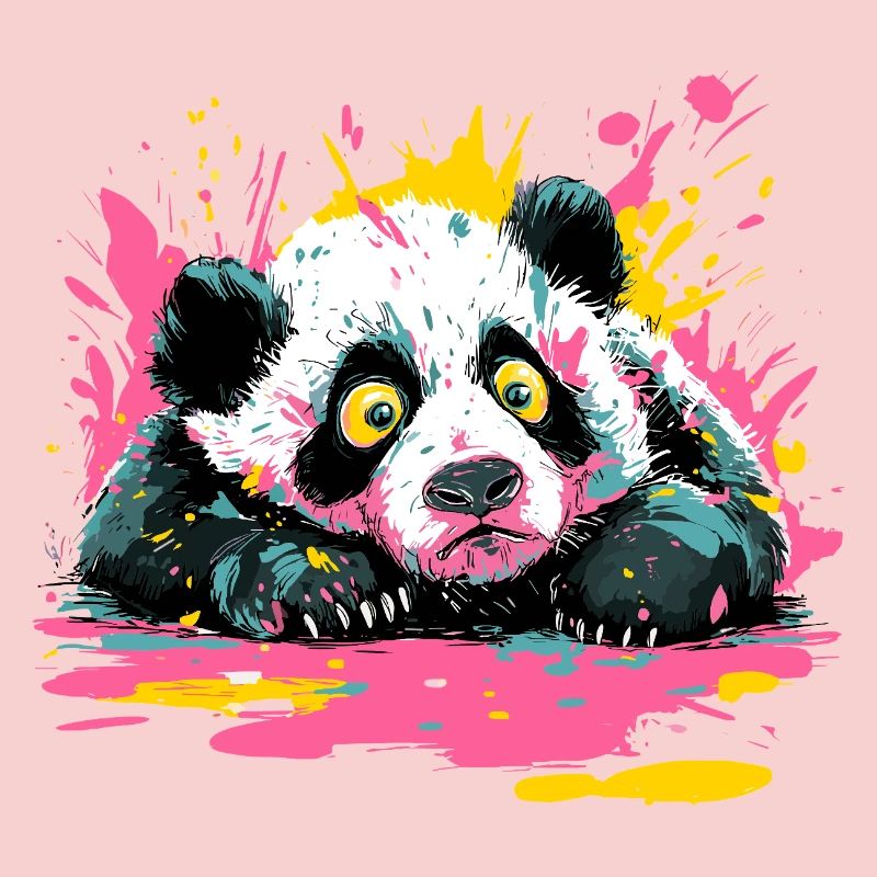 Panda Splash Pop Art Paint Splash