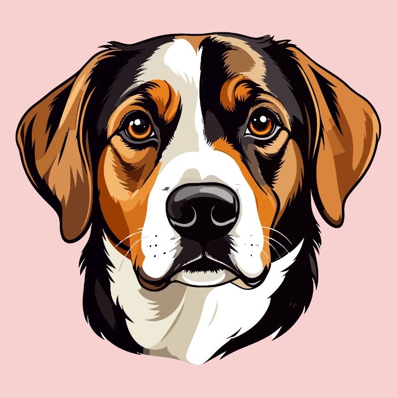 Beagle head vector illustration