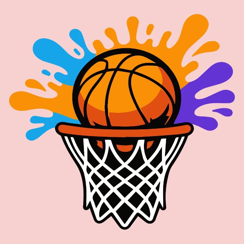 Basketball Splash Dunk Grafikdesign