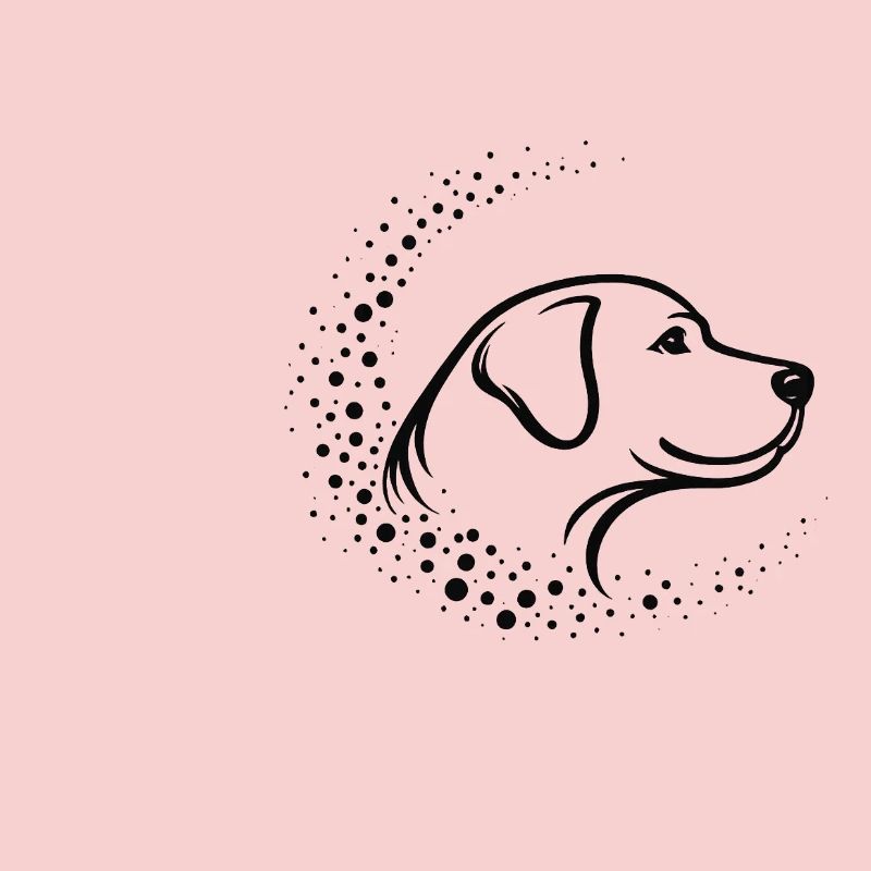 Minimal Dog Muzzle – Abstract Line Art Design
