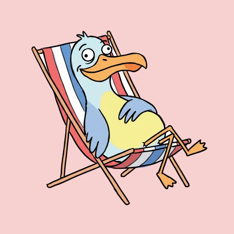 Relaxed beach pelican