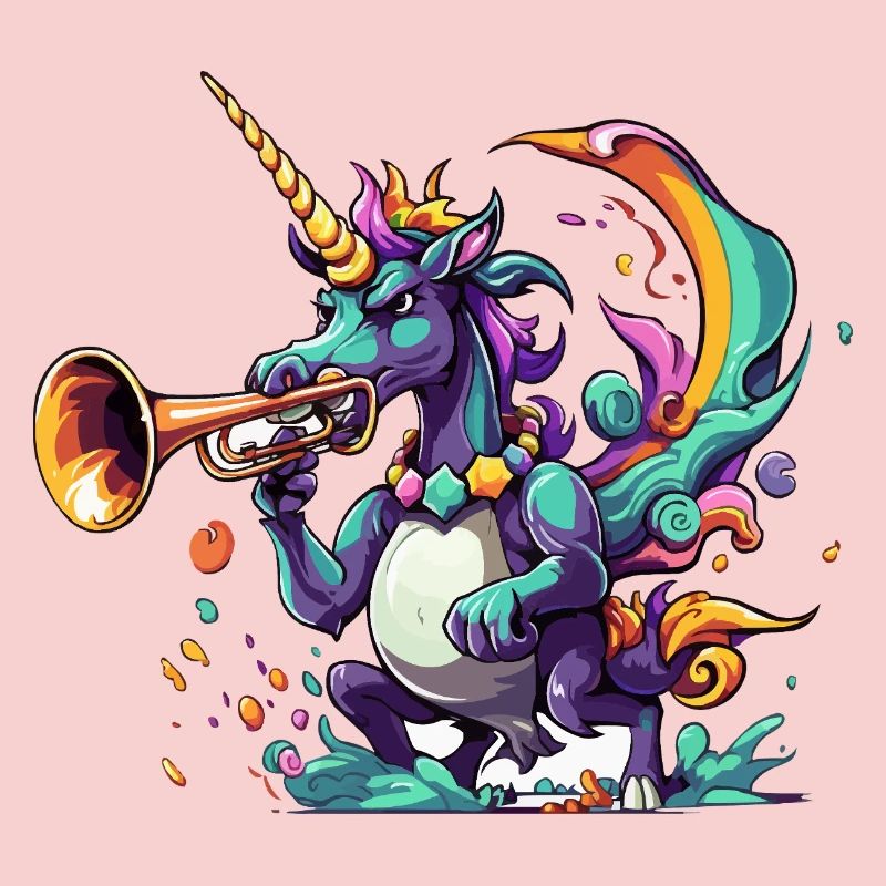 Trompette licorne à explosion de couleurs
