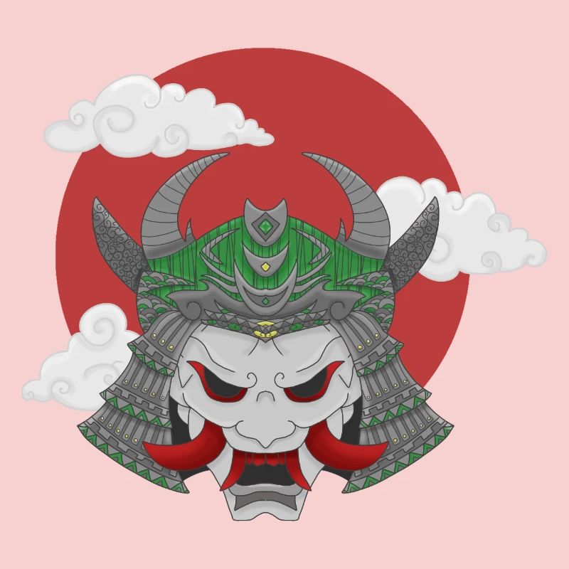Oni x Samurai Graugrün