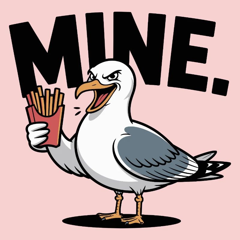Grumpy Seagull mit Pommes