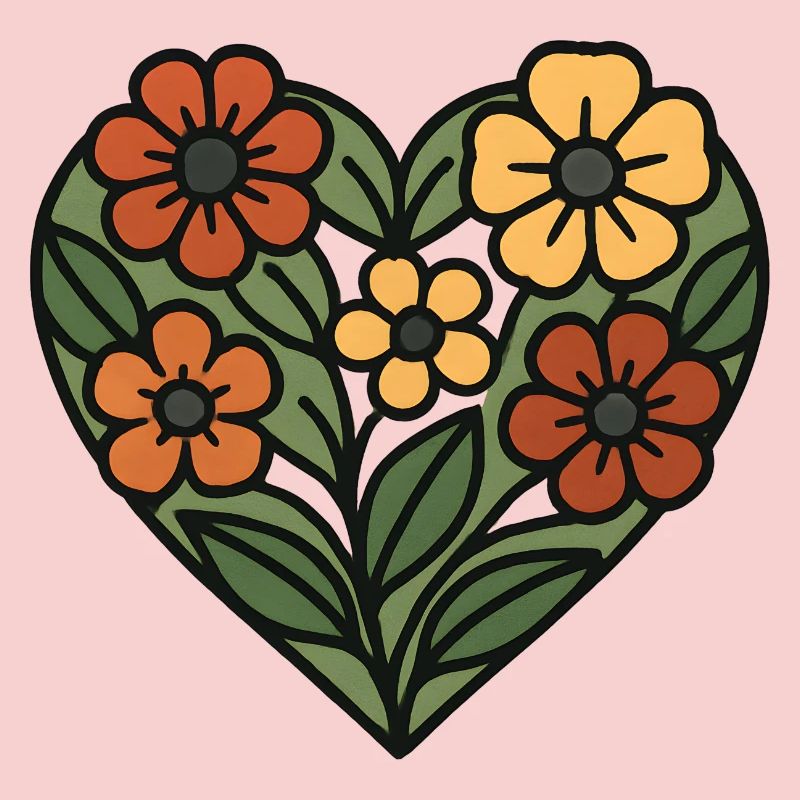 Floral Pattern Heart