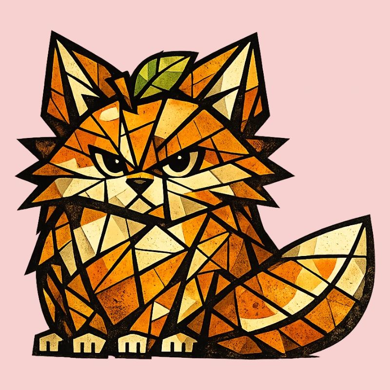 Orange Fox Kubismus-Version